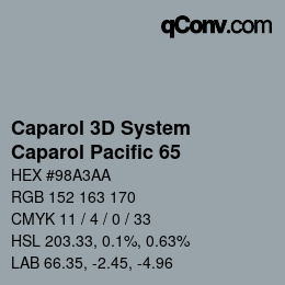 Color code: Caparol 3D System - Caparol Pacific 65 | qconv.com