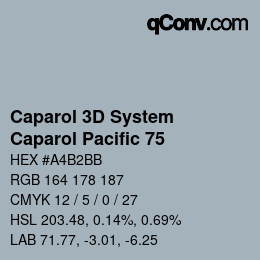 Color code: Caparol 3D System - Caparol Pacific 75 | qconv.com