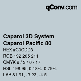 カラーコード: Caparol 3D System - Caparol Pacific 80 | qconv.com