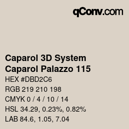 Código de color: Caparol 3D System - Caparol Palazzo 115 | qconv.com