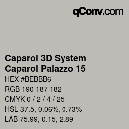 Color code: Caparol 3D System - Caparol Palazzo 15 | qconv.com