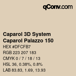 Color code: Caparol 3D System - Caparol Palazzo 150 | qconv.com