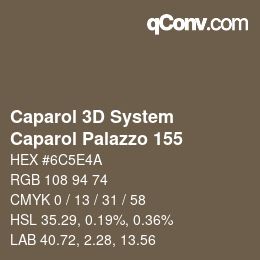 颜色代码: Caparol 3D System - Caparol Palazzo 155 | qconv.com