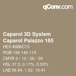 Color code: Caparol 3D System - Caparol Palazzo 165 | qconv.com