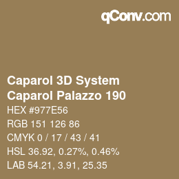 Color code: Caparol 3D System - Caparol Palazzo 190 | qconv.com