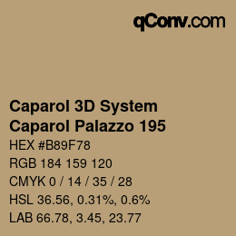 Farbcode: Caparol 3D System - Caparol Palazzo 195 | qconv.com