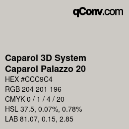 カラーコード: Caparol 3D System - Caparol Palazzo 20 | qconv.com