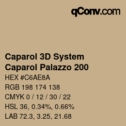 颜色代码: Caparol 3D System - Caparol Palazzo 200 | qconv.com