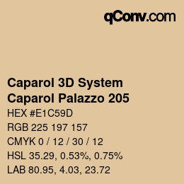 Código de color: Caparol 3D System - Caparol Palazzo 205 | qconv.com