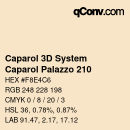 Color code: Caparol 3D System - Caparol Palazzo 210 | qconv.com