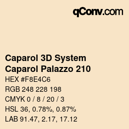 颜色代码: Caparol 3D System - Caparol Palazzo 210 | qconv.com