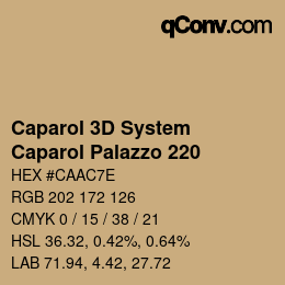 Color code: Caparol 3D System - Caparol Palazzo 220 | qconv.com