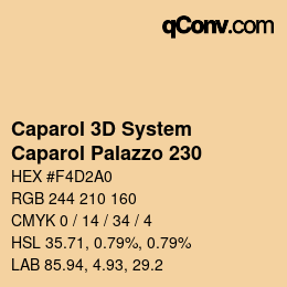 颜色代码: Caparol 3D System - Caparol Palazzo 230 | qconv.com