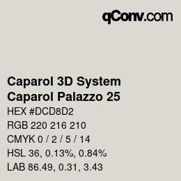 Code couleur: Caparol 3D System - Caparol Palazzo 25 | qconv.com