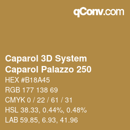 Color code: Caparol 3D System - Caparol Palazzo 250 | qconv.com