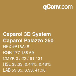 Code couleur: Caparol 3D System - Caparol Palazzo 250 | qconv.com