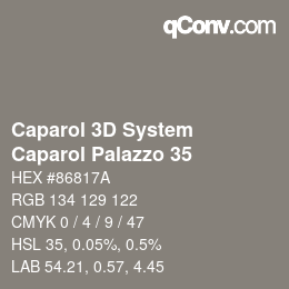 Farbcode: Caparol 3D System - Caparol Palazzo 35 | qconv.com