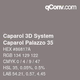 Color code: Caparol 3D System - Caparol Palazzo 35 | qconv.com