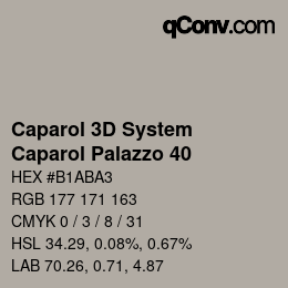 Farbcode: Caparol 3D System - Caparol Palazzo 40 | qconv.com