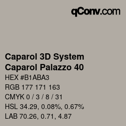 Color code: Caparol 3D System - Caparol Palazzo 40 | qconv.com