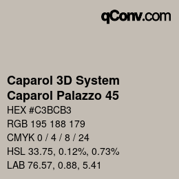 颜色代码: Caparol 3D System - Caparol Palazzo 45 | qconv.com