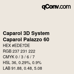 Color code: Caparol 3D System - Caparol Palazzo 60 | qconv.com