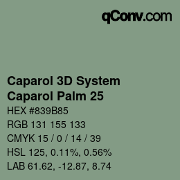 Color code: Caparol 3D System - Caparol Palm 25 | qconv.com