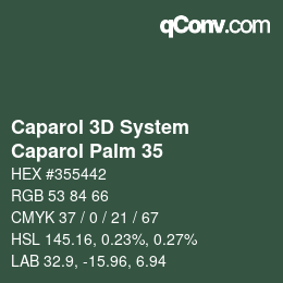 Color code: Caparol 3D System - Caparol Palm 35 | qconv.com