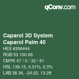 Code couleur: Caparol 3D System - Caparol Palm 40 | qconv.com