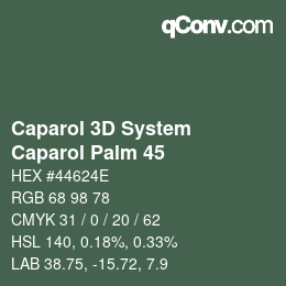 Color code: Caparol 3D System - Caparol Palm 45 | qconv.com