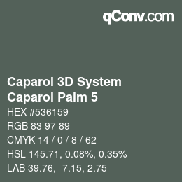 Color code: Caparol 3D System - Caparol Palm 5 | qconv.com