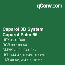 カラーコード: Caparol 3D System - Caparol Palm 65 | qconv.com