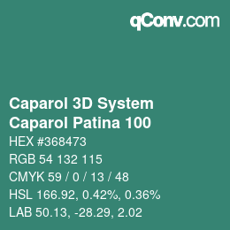 Color code: Caparol 3D System - Caparol Patina 100 | qconv.com