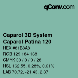 Color code: Caparol 3D System - Caparol Patina 120 | qconv.com