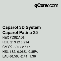 Color code: Caparol 3D System - Caparol Patina 25 | qconv.com