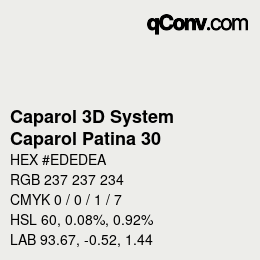 Color code: Caparol 3D System - Caparol Patina 30 | qconv.com