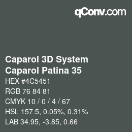 Color code: Caparol 3D System - Caparol Patina 35 | qconv.com