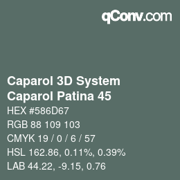 Color code: Caparol 3D System - Caparol Patina 45 | qconv.com