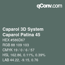 颜色代码: Caparol 3D System - Caparol Patina 45 | qconv.com