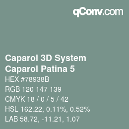 Color code: Caparol 3D System - Caparol Patina 5 | qconv.com