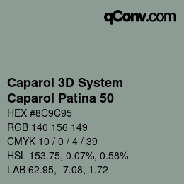 Color code: Caparol 3D System - Caparol Patina 50 | qconv.com