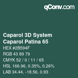 Color code: Caparol 3D System - Caparol Patina 65 | qconv.com