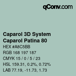 Color code: Caparol 3D System - Caparol Patina 80 | qconv.com