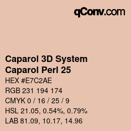 Color code: Caparol 3D System - Caparol Perl 25 | qconv.com