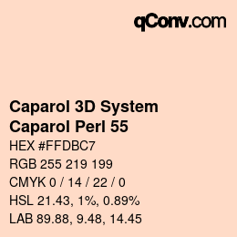 Color code: Caparol 3D System - Caparol Perl 55 | qconv.com