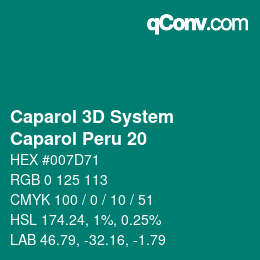 颜色代码: Caparol 3D System - Caparol Peru 20 | qconv.com