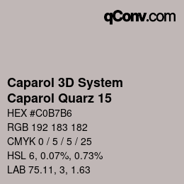 Farbcode: Caparol 3D System - Caparol Quarz 15 | qconv.com