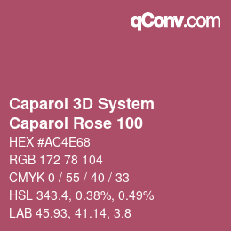 カラーコード: Caparol 3D System - Caparol Rose 100 | qconv.com