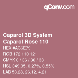 カラーコード: Caparol 3D System - Caparol Rose 110 | qconv.com