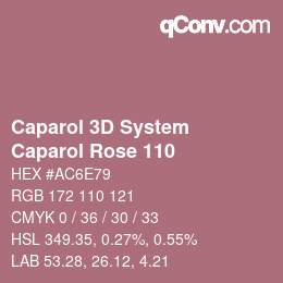 カラーコード: Caparol 3D System - Caparol Rose 110 | qconv.com